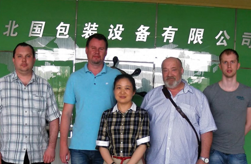 Foreign customer visiting company